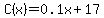 +C%28x%29+=+0.1x+%2B+17+