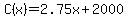 +C%28x%29+=+2.75x+%2B+2000+