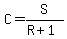 +C=+S%2F%28R%2B1%29+