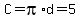 +C=+pi%2Ad+=+5