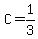 +C=1%2F3