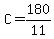+C=180%2F11