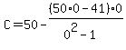 +C=50-%2850%2A0-41%29%2F%280%5E2-1%29%2A0