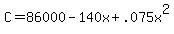 +C=86000-140x%2B.075x%5E2+