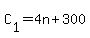 +C%5B1%5D+=+4n+%2B+300+