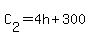 +C%5B2%5D+=+4h%2B300+