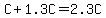 +C+%2B+1.3C+=+2.3C+