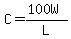 +C+=+%28+100W+%29+%2F+L+