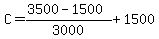 +C+=+%28+3500+-+1500+%29%2F3000+%2B+1500+
