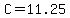 +C+=+11.25+