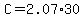 +C+=+2.07%2A30+