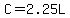 +C+=+2.25L+