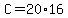 +C+=+20%2A16+