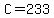 +C+=+233+