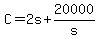 +C+=+2s+%2B+20000%2Fs+
