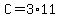 +C+=+3%2A11+