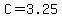 +C+=+3.25+