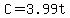 +C+=+3.99t+