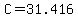 +C+=+31.416+