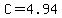 +C+=+4.94+