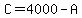 +C+=+4000+-+A+