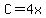 +C+=+4x+