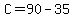 +C+=+90+-+35++