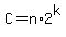 +C+=+n%2A2%5Ek+