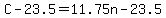 +C+-+23.5+=++11.75n+-+23.5+