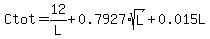 +Ctot=12%2FL%2B0.7927%2Asqrt%28L%29%2B0.015L