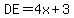 +DE+=+4x+%2B+3