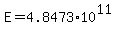 +E+=+4.8473%2A10%5E11+