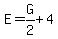 +E+=+G%2F2+%2B+4