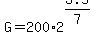 +G+=+200%2A2%5E%283.5%2F7%29+