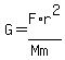 +G+=+F%2Ar%5E2%2F%28Mm%29+