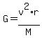 +G+=+v%5E2%2Ar%2FM+