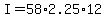 +I=+58%2A2.25%2A12