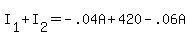 +I%5B1%5D+%2B+I%5B2%5D+=+-.04A+%2B+420+-+.06A+
