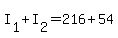+I%5B1%5D+%2B+I%5B2%5D+=+216+%2B+54+