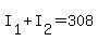 +I%5B1%5D+%2B+I%5B2%5D+=+308+