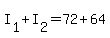 +I%5B1%5D+%2B+I%5B2%5D+=+72+%2B+64+