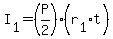 +I%5B1%5D+=++%28P%2F2%29%2A%28+r%5B1%5D%2At+%29+