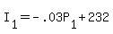 +I%5B1%5D+=+-.03P%5B1%5D+%2B+232+