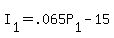 +I%5B1%5D+=+.065P%5B1%5D+-+15+