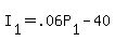 +I%5B1%5D+=+.06P%5B1%5D+-+40+