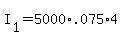 +I%5B1%5D+=+5000%2A.075%2A4+