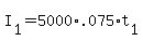 +I%5B1%5D+=+5000%2A.075%2At%5B1%5D+