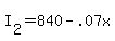 +I%5B2%5D+=+840+-+.07x+
