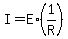 +I+=+E%2A%281%2FR%29+