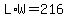 +L%2AW+=+216+